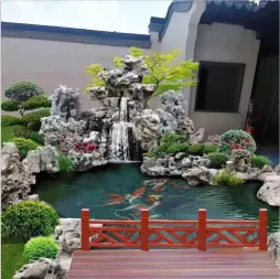 荆州鲜花绿植·美山园林石业庭院景观设计 假山制作 鱼池造景 